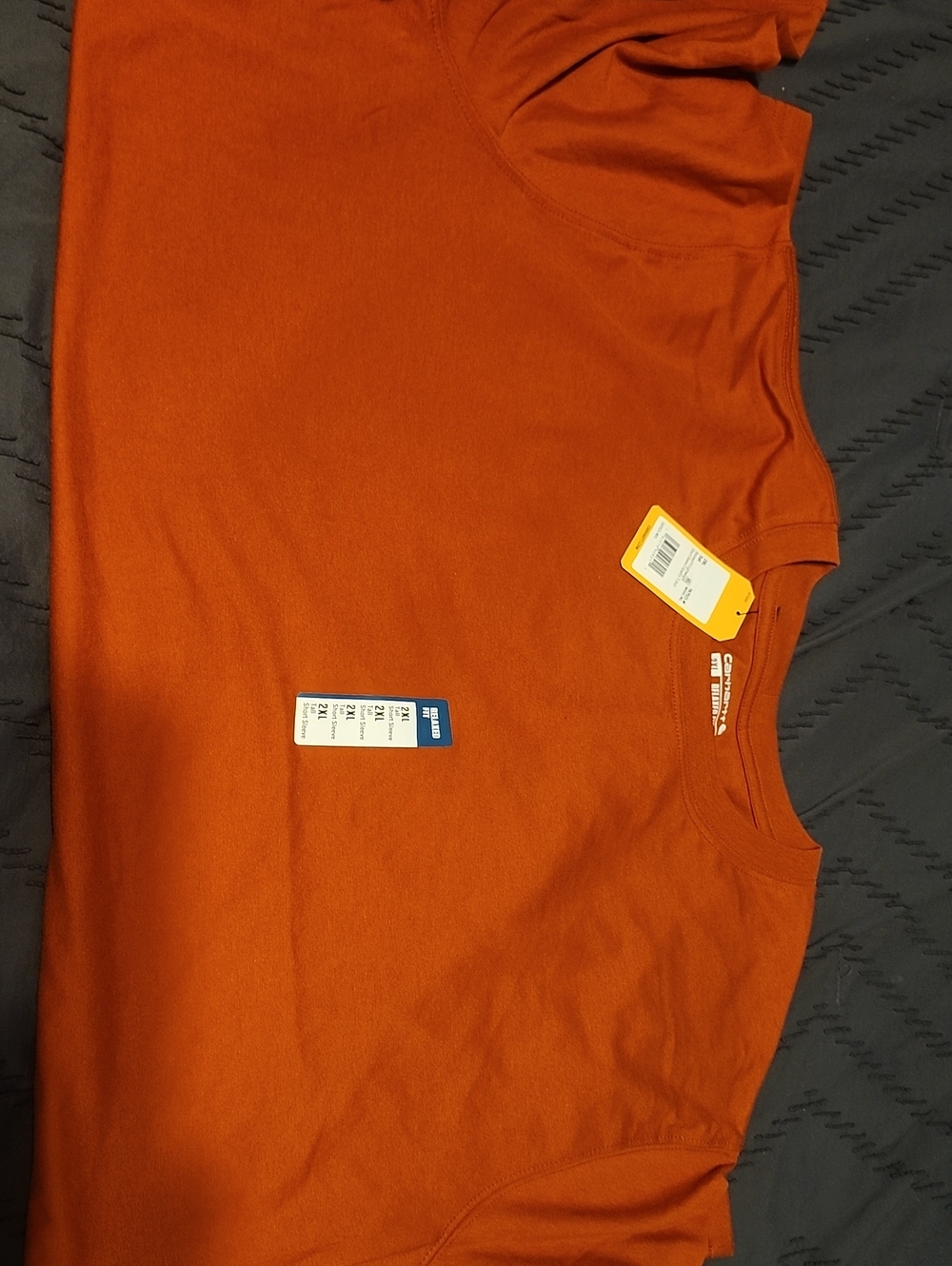 Carhartt Short Sleeve Crew T-Shirt in Rust Red/Orange